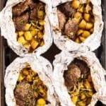 Garlic Butter Steak and Potato Foil Packets