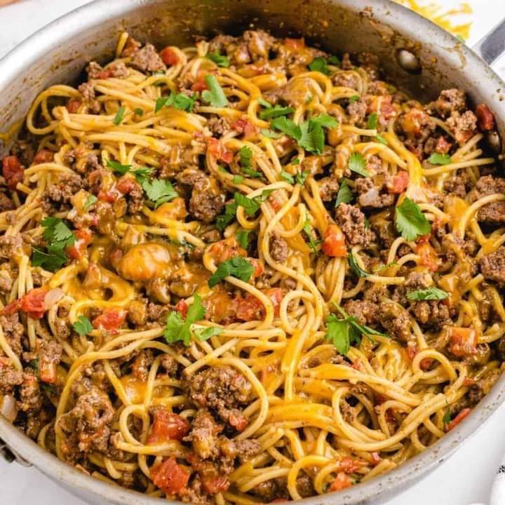 Quick n Easy Taco Spaghetti Recipe - Techiecycle