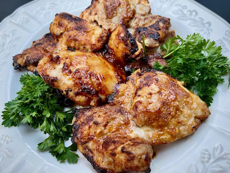 Air Fryer Honey-Mustard Chicken Thighs