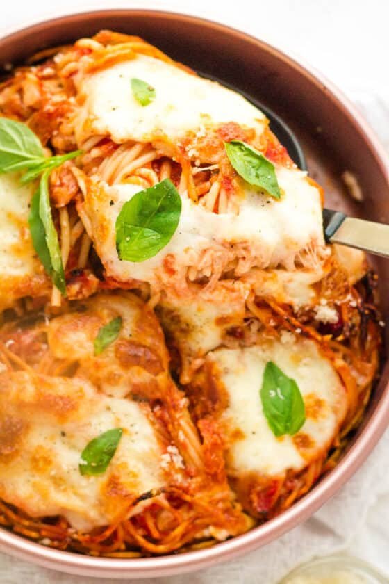 Air Fryer Baked Spaghetti