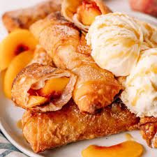 PEACH COBBLER EGG ROLLS