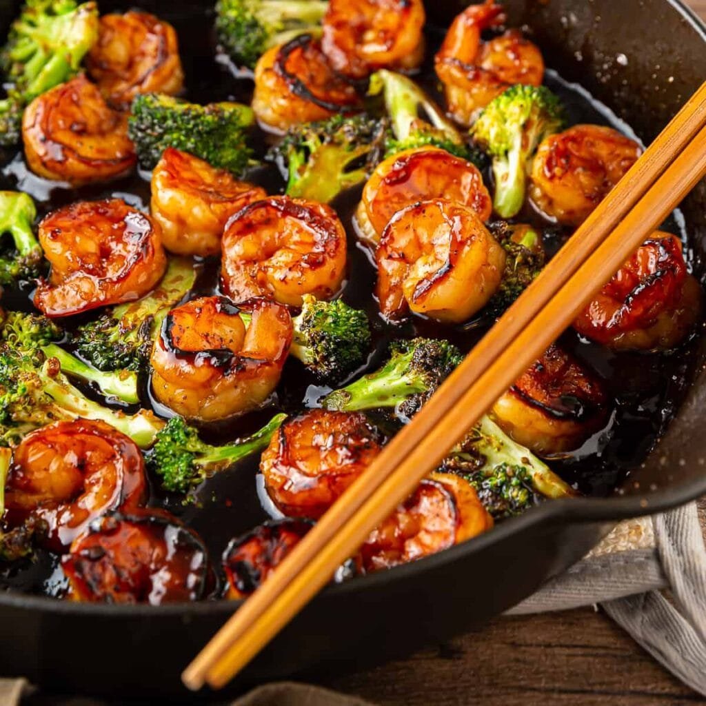 Honey Garlic Butter Shrimp & Broccoli