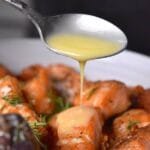 Easy Air Fryer Salmon Bites with Lemon Butter and Dill Potatoes