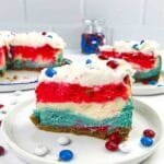 AIR FRYER RED, WHITE AND BLUE CHEESECAKE