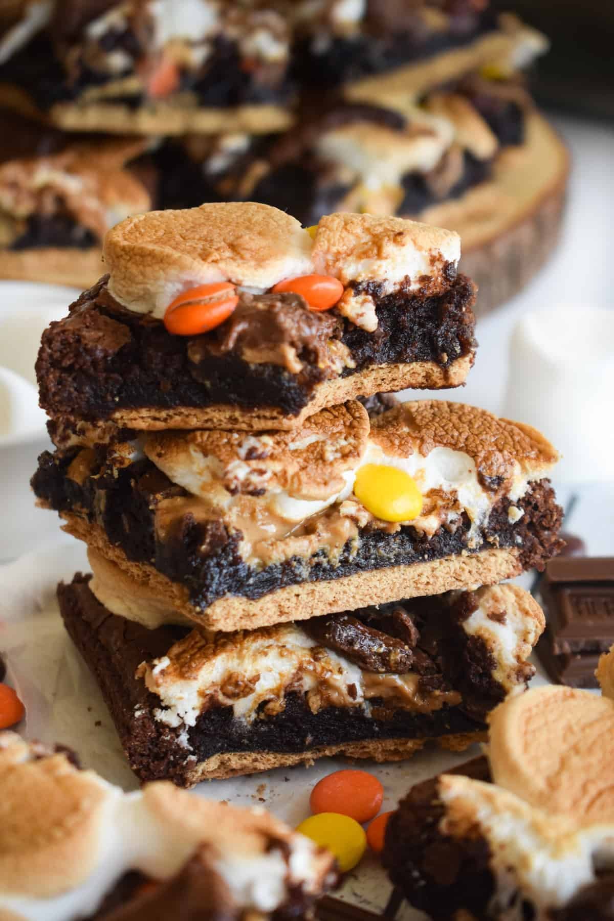 air fryer s’mores brownies