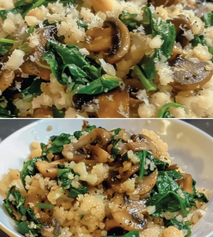 Keto Spinach and Cauliflower Rice