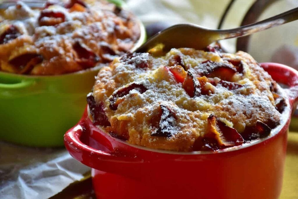 AIR FRYER FRUIT SPONGE PUDDING
