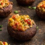 Air Fryer Stuffed Mushrooms