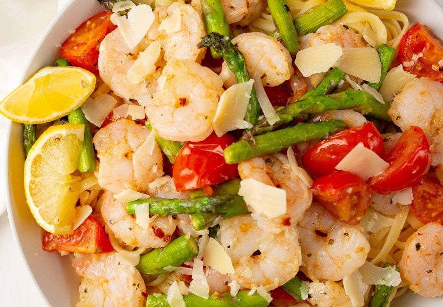 30 Minute Shrimp Scampi Recipe in the Air Fryer (No Wine)