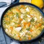 Lemon Chicken Orzo Soup