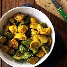 Garlic Herb Fried Patty Pan Squash