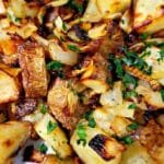 AIR FRYER POTATOES AND ONIONS