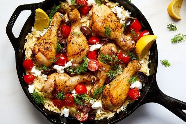 One-Pan Greek Chicken Drumsticks