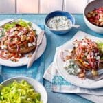 Greek-style recipe for stuffed sweet potatoes