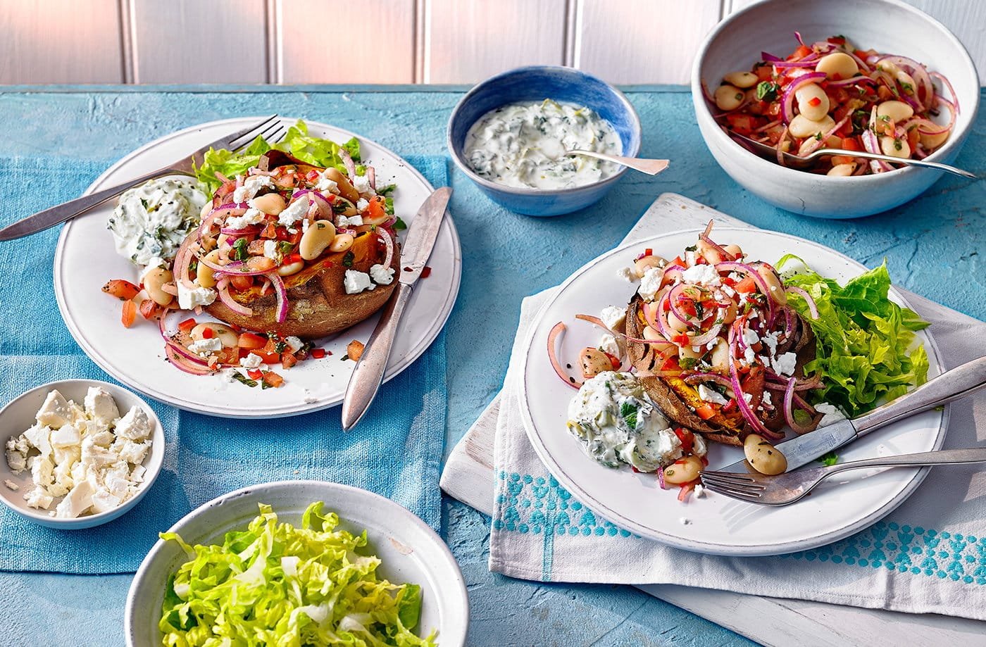 Greek-style recipe for stuffed sweet potatoes
