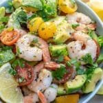 Lemony Prawns Avocado And Tomato Salad