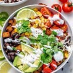 Meatless Butternut Squash Burrito Bowls