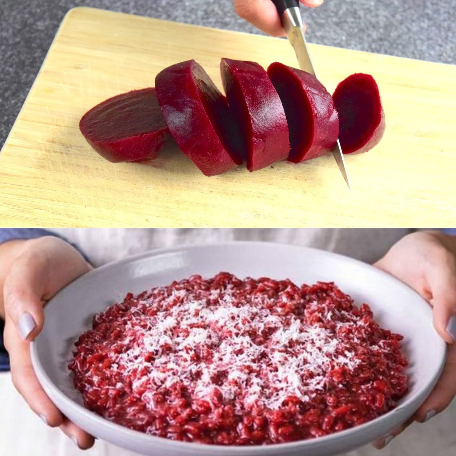 Making Beetroot Risotto