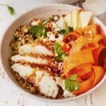 Carrot apple and chicken grain bowls recipe