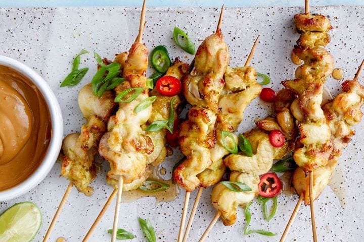 Air fryer chicken satay