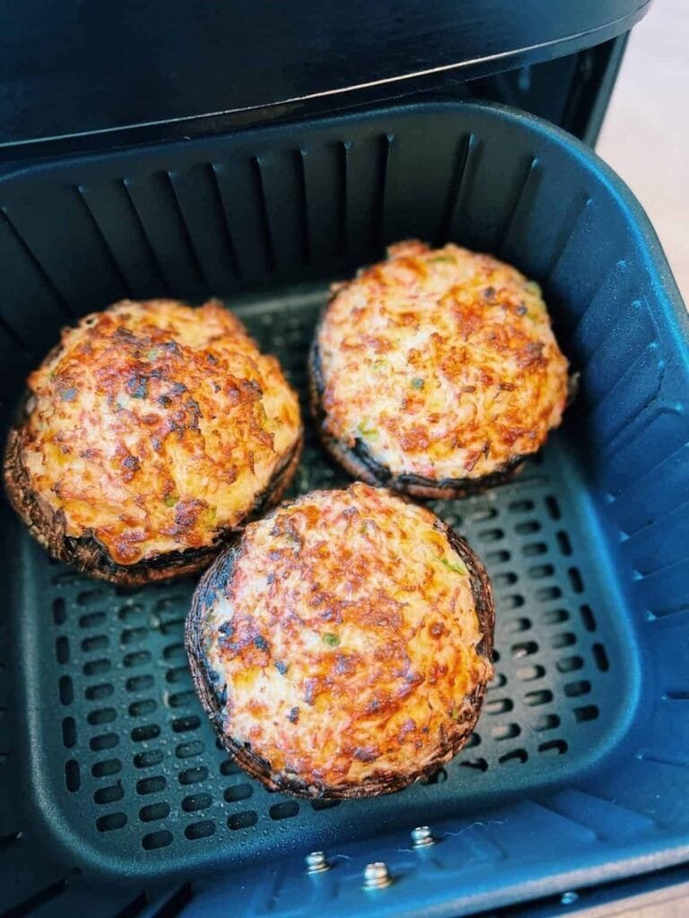 Air Fryer Stuffed Portobello Mushrooms