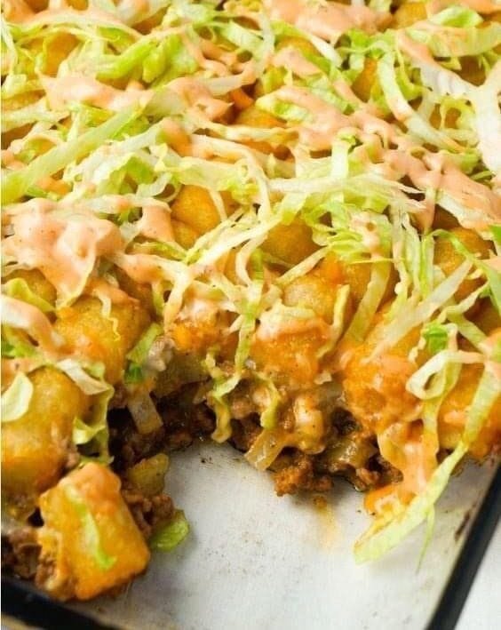 BIG MAC TATER TOT CASSEROLE