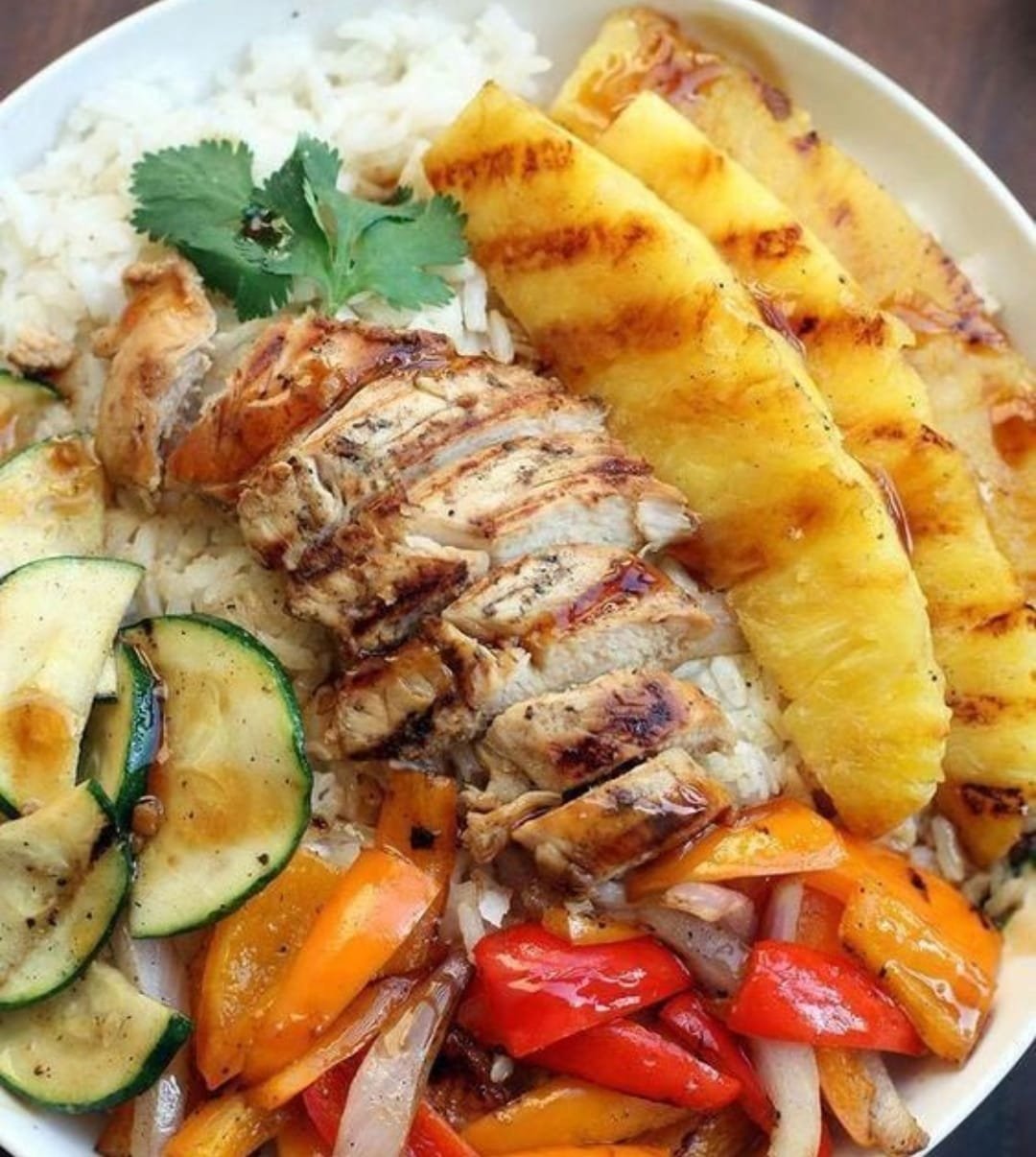 Grilled Hawaiian Chicken Teriyaki Bowls
