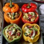 Presenting a delectable treat that is visually appealing and tastes great: Stuffed Cheesy Bell Peppers! This recipe elevates the simple bell pepper to new levels by packing it full of flavourful ingredients and binding them all together with luscious, melted cheese.