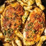 Baked Chicken Breasts In An Artichoke And White Wine Sauce