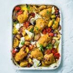 Mediterranean chicken traybake