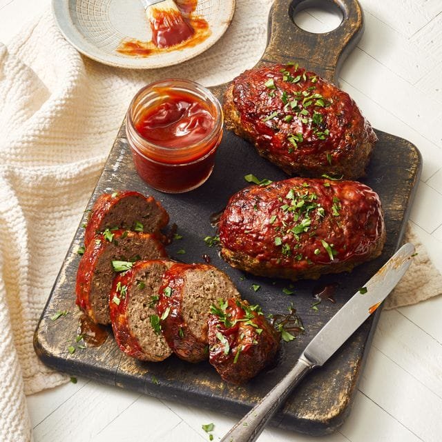 Balsamic-Glazed Mini Meatloaves