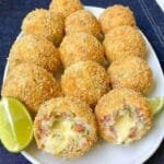 Rice Balls Stuffed with Cheese Pepperoni