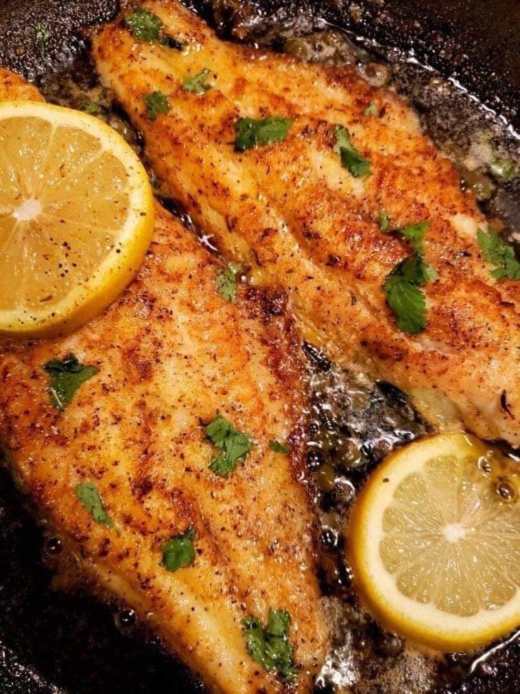 Pan seared fish filets
