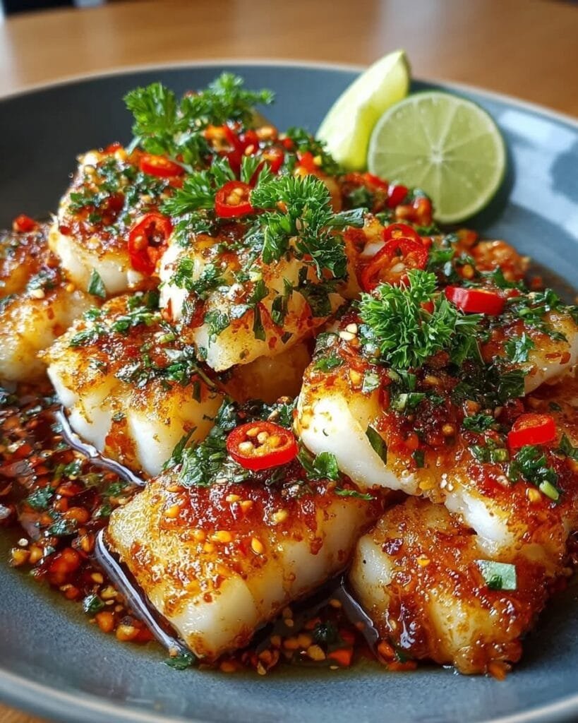 Mediterranean Pan-Seared Cod with Sweet Chili Lime Sauce - EASY RECIPES