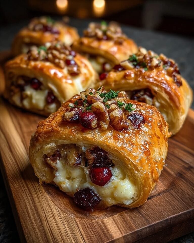 Mediterranean Cranberry & Walnut Baked Brie Rolls - EASY RECIPES